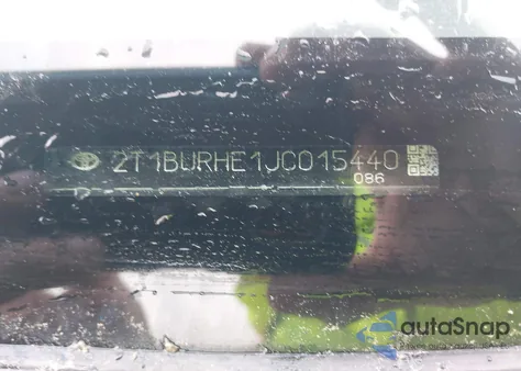 2018 Toyota Corolla Le z USA, uszkodzony, nr VIN 2T1BURHE1JC015440